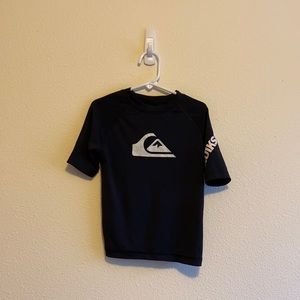 Quiksilver Boys Black and White Swim Rashguard